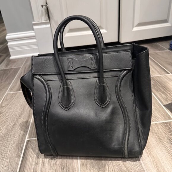 Celine Nano Tote in Black - Picture 2 of 7